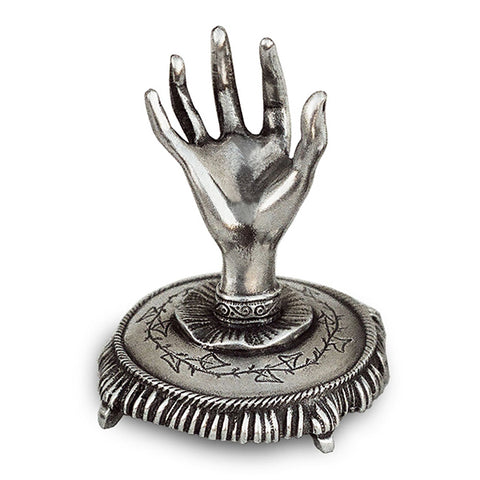 Art Nouveau-Style Mano Hand Pen Holder - 5,5 cm - Handcrafted in Italy - Pewter/Britannia Metal