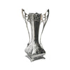 Art Nouveau-Style Secession Flower Vase - 35 cm Height - Handcrafted in Italy - Pewter/Britannia Metal