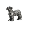 Art Nouveau-Style Cane Sculpture - Shaggy Terrier - 6 cm x 4.5 cm - Handcrafted in Italy - Pewter/Britannia Metal