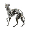 Art Nouveau-Style Cane Sculpture - Greyhound - 14 cm x 7 cm - Handcrafted in Italy - Pewter/Britannia Metal