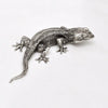Art Nouveau-Style Geco Sculpture - Gecko - 11.5 cm - Handcrafted in Italy - Pewter/Britannia Metal