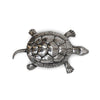 Art Nouveau-Style Tartaruga Sculpture - Turtle - 8 cm - Handcrafted in Italy - Pewter/Britannia Metal